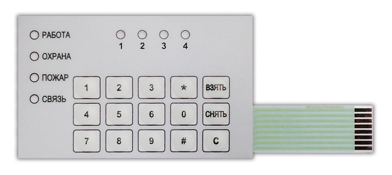 Пленочная клавиатура для КОП-02 для самостоятельной наклейки на корпус М4