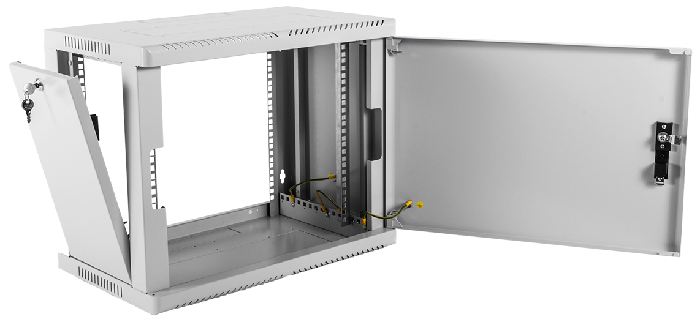 Шкаф телекоммуникационный настенный сварной 9U (600 × 350) съёмные стенки, дверь металл