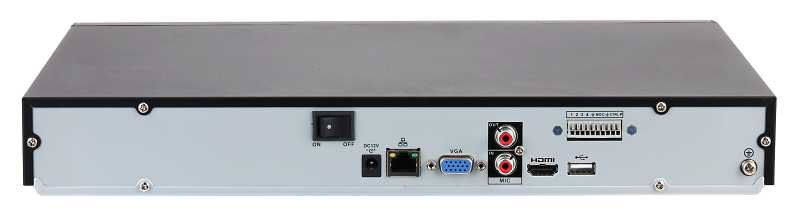 16-канальный IP-видеорегистратор 4K, H.265+ и ИИ, Входящий поток до 256Мбит/с; сжатие: H.265+, H.265, H.264+, H.264, MJPEG; разрешение записи до 16Мп; накопители: 2 SATA III до 16Тбайт; воспроизведение: 16кн@2Mp, 2кн@16Мп; видеовыходы: 1 HDMI, 1 VGA; cеть: 1 RJ45 1000Мбит/с; aудиовх/вых: 1/1; тревожные вх./вых.: 4/2; питание: 12В(DC); видеоаналитика: 1кн детектор лиц и распознавание лиц (12лиц/с), 2кн охрана периметра, IVS, 4кн SMD Plus; видеоаналитика с камер: детектор лиц и распознавание лиц, интеллектуальный поиск
