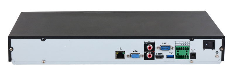 16-канальный IP-видеорегистратор 4K, H.265+ и ИИ, Входящий поток до 384Мбит/с; сжатие: H.265+, H.265, H.264+, H.264, MJPEG; разрешение записи до 32Мп; накопители: 2 SATA III до 16Тбайт; воспроизведение: 16кн@4Mp, 2кн@32Мп; видеовыходы: 1 HDMI, 1 VGA; cеть: 1 RJ45 1000Мбит/с; aудиовх/вых: 1/1; тревожные вх./вых.: 4/2; питание: 12В(DC); видеоаналитика: 2кн детектор лиц и распознавание лиц (12лиц/с), 4кн охрана периметра, IVS, 8кн SMD Plus; видеоаналитика с камер: детектор лиц и распознавание лиц, распознавание номеров ТС, тепловая карта, подсчет людей, интеллектуальный поиск, POS, поддержка тепловизионных (TPC) и мультиматричных камер