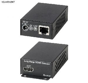 Комплект (передатчик HE02ET и приемникHE02ER) для передачи HDMI-сигнала по UTP-кабелю CAT5/5е/6. Расстояние передачи - до 100 м. Поддержка форматов сигнала до 1080p. HDMI 1.3 и HDCP поддержка. Питание 5В.(0,6А HE02ET; 1,2А HE02ER).