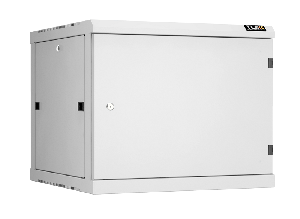 Настенный разборный шкаф TLK 19", 9U, металлическая дверь, Ш600хВ503хГ600мм, 2 пары монтажных направляющих, серый