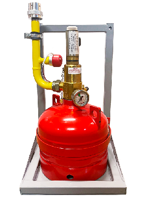 Комплект подвесного модуля газового пожаротушения, объем модуля 8 литров, используемый ГОТВ (Sineco 1230), защищаемый объем до 11,5 м³