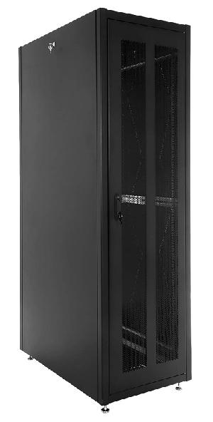 Шкаф телекоммуникационный напольный ЭКОНОМ 42U (800 × 1000) дверь перфорированная 2 шт., цвет черный