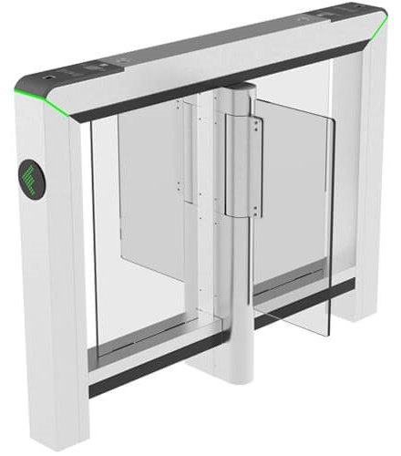 Скоростной Турникет распашной (центральный модуль) с контроллером 1 PGIC и считывателем 2 RFID+FP. Режим антипаника. Материал корпуса - нержавеющая сталь,  материал створки - акрил. Ширина прохода: 650 мм. Питание AC 110 ~ 240В.