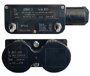 Извещатель охранный, контакты гарантированно замыкаются при расстоянии между датчиком и магнитом 100 мм и гарантированно разомкнуты на расстоянии 160 мм, IP66/IP68 по ГОСТ 14254-2015