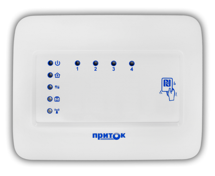 Устройство оконечное объектовое, основной канал Ethernet, резервный канал, GSM(GPRS), без встроенной клавиатуры., 4 шлейфа, Модуль GSM - 2G.