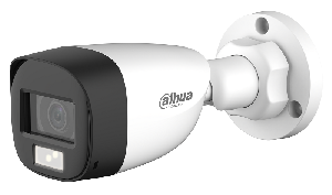 Уличная цилиндрическая HDCVI-видеокамера с интеллектуальной двойной подсветкой, 2Мп; CMOS; объектив 2.8мм; ИК-фильтр; 0.01лк@F2.0; BNC (переключаемый HDCVI/TVI/AHD/CVBS); 25к/c@2Мп; ИК-подсветка до 20м, Led-подсветка 20м; встроенный микрофон; IP67; 12В(DC); корпус: металл