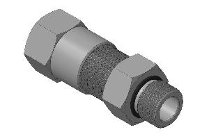 Кабельный ввод из нержавеющей стали с резьбой М20х1,5 мм для прокладки кабеля в металлорукаве РЗ-ЦП-12, с уплотнением кабеля и проходным диаметром кабеля d=6-10 мм