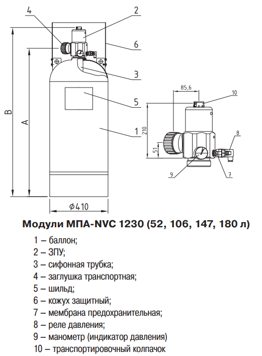 Модуль газового пожаротушения (402008)