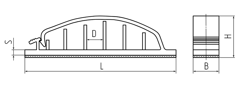 Площадка самоклеящиеся «гребенка» (50 шт.)