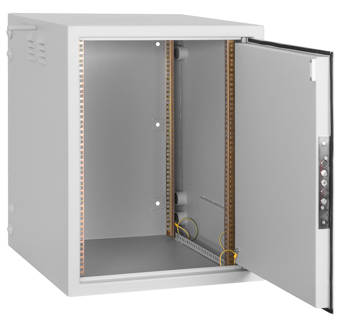 Настенный антивандальный шкаф 19", 15U, Ш600хВ747хГ540мм, серый
