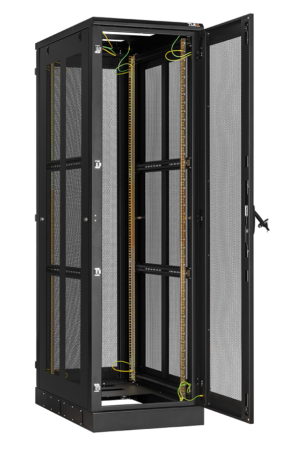 Напольный шкаф 19", 33U, перфорированная передняя, задняя дверь и боковые стенки Ш600хВ1660хГ1000мм, в разобранном виде, черный
