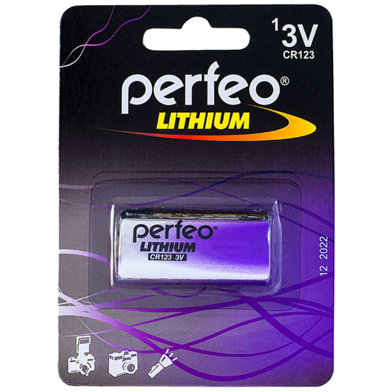 Батарейка Perfeo CR123/1BL Lithium