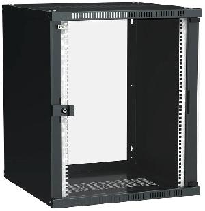 ITK Шкаф LINEA WE 15U 600x600мм дверь стекло черный, для оборудования общей массой не более 50 кг.