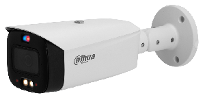 Уличная цилиндрическая IP-видеокамера Full-color с ИИ и активным сдерживанием 4Мп; 1/2.7” CMOS; объектив 2.8мм; WDR(120дБ); чувствительность 0.003лк@F1.0; сжатие: H.265+, H.265, H.264+, H.264, MJPEG; 3 потока до 4Мп@25к/с; видеоаналитика: SMD 4.0 (интеллектуальный детектор движения), AI SSA (Автоматическая адаптация сцены), пересечение линии, контроль зоны; тревожные вх/вых: 1/1; аудиовх/вых: 1/1; встроенные 2 микрофона и громкоговоритель; LED-подсветка до 30м, ИК-подсветка 30м; сигнализация красно-синей подсветкой; MicroSD до 256Гбайт; защита: IP67; питание: 12В(DC), PoE; корпус: металл+пластик