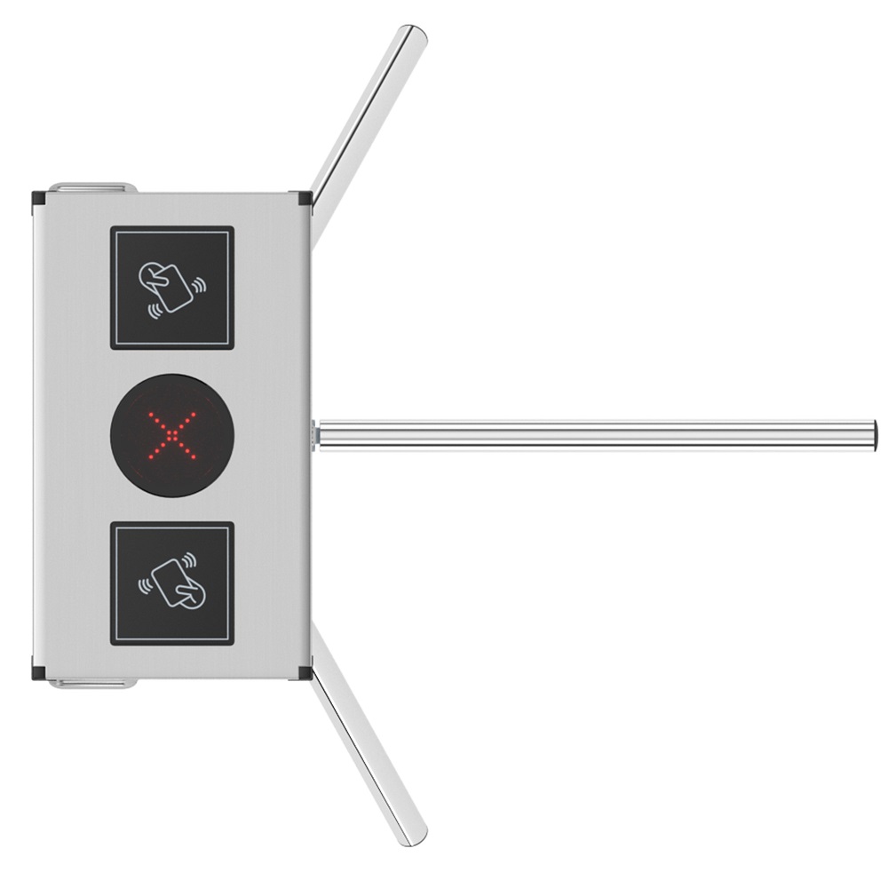 Турникет-трипод 480х280х960. эл/мех с автоматическими планками "антипаника", Исполнение: нержавеющая сталь, Комплектация: комплект считывателей (HID, E-Marine), планки 600мм, пульт управления с кабелем, ИК-пульт, всепогодное исполнение, "сухие контакты на плате управления".