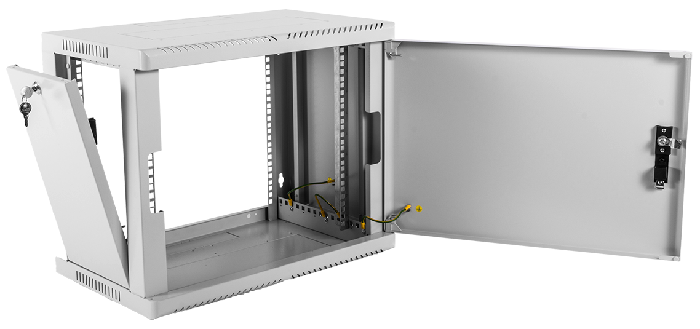 Шкаф телекоммуникационный настенный сварной 12U (600 × 350) съёмные стенки, дверь металл