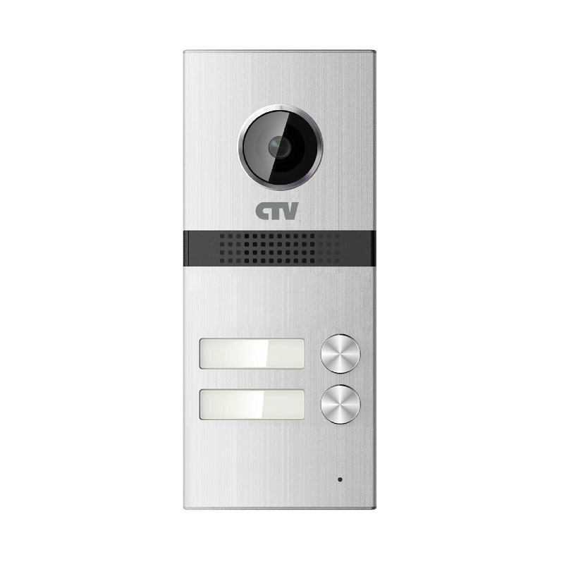 Вызывная панель для видеодомофона на 2 абонента, AHD-H/AHD-M/ CVBS, 1080p, 115°, тонкий корпус из алюминиевого сплава, подсветка кнопки вызова, встроенная ИК-подсветка