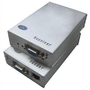 Комплект (передатчик+приёмник) для передачи VGA и аудиосигнала по кабелю UTP CAT5 до 200м. Разрешение до 1920х1440. Мет. Корпус