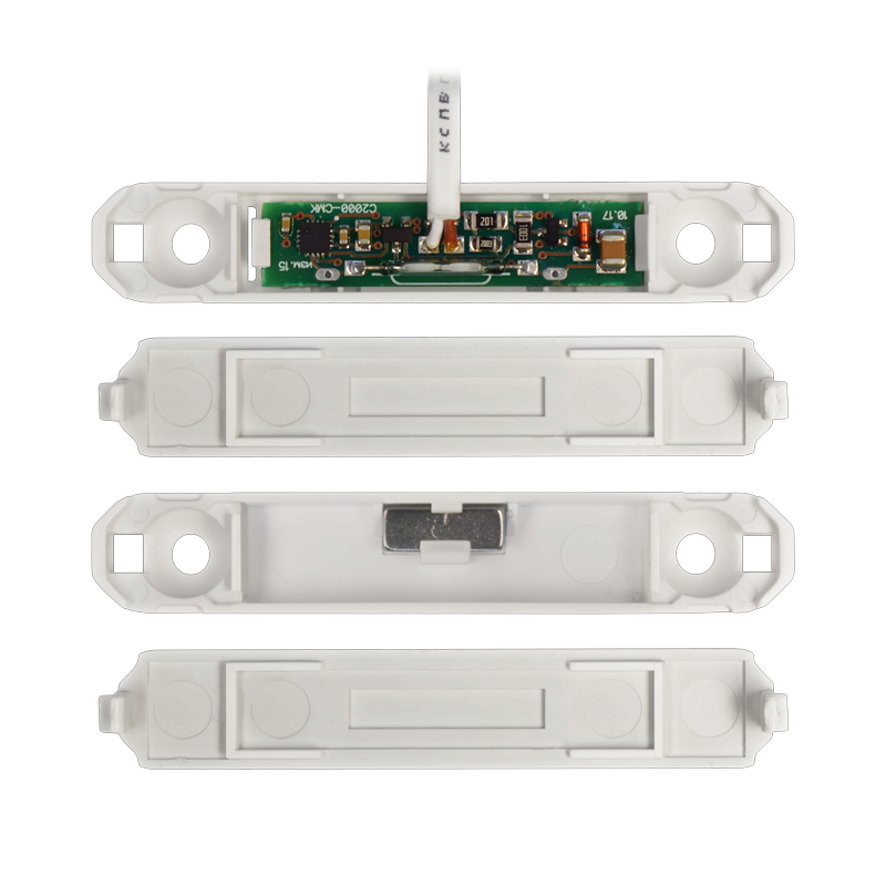 Адресный магнитоконтактный охранный извещатель. Питание по двухпроводной линии от С2000-КДЛ. Длина  проводов - 0,2 м. 71х13х9 мм