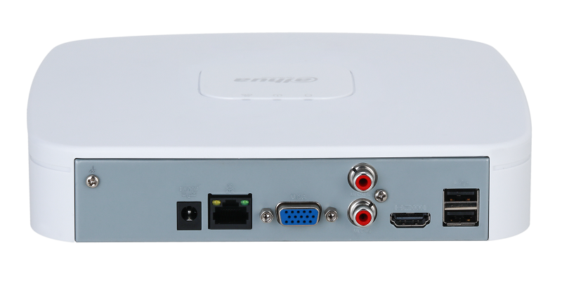 4-канальный IP-видеорегистратор 4K и H.265+, Входящий поток до 80Мбит/с; сжатие: H.265+, H.265, H.264+, H.264, MJPEG; разрешение записи до 12Мп; 1 SATA III до 16Тбайт; воспроизведение: 4кн@1080p, 1кн@12Мп; видеовыходы: 1 HDMI, 1 VGA; cеть: 1 RJ45 100Мбит/с; aудиовх/вых: 1/1; 12В(DC)