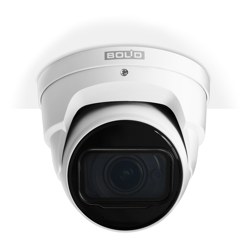 Купольная Eyeball аналоговая видеокамера, 2 Мп, объектив 2,7−13,5 мм моторизированный; ИК-подсветка (до 60 м); Микрофон, HDCVI, HDTVI, AHD, CVBS, OSD меню, DC12V; IP67; -50 °C ~ +60 °C