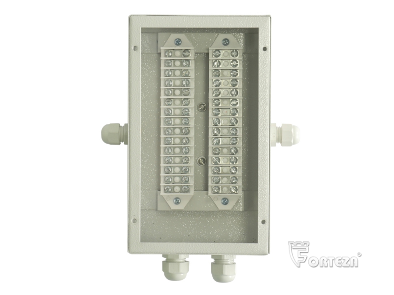 Коробка распределительная, 30 цепей, IP-55, гермоввод 2 шт(PG9)/ 2 шт (PG11), металл, 172х237х85 мм, -50...+80 °С