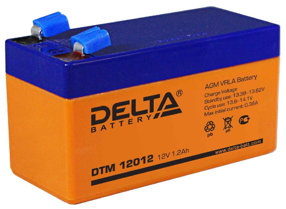 Аккумулятор 1,2  А/ч., 12В (DTM 12012) 97х44х53 мм.