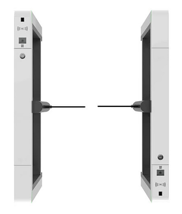 Скоростной Турникет распашной (левый и правый модуль). Режим антипаника. Материал корпуса - нержавеющая сталь, материал створок - акрил. Ширина прохода 650мм высота створок 875мм. Питание AC 110 ~ 240В.