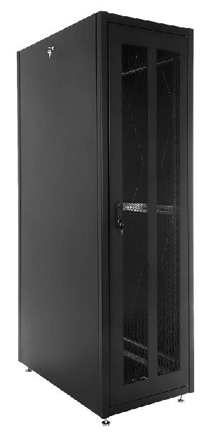 Шкаф телекоммуникационный напольный ЭКОНОМ 48U (600 × 600) дверь перфорированная 2 шт., цвет черный