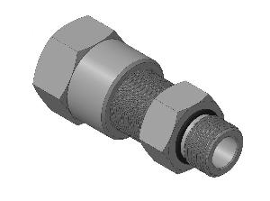 Кабельный ввод из нержавеющей стали с резьбой М20х1,5 мм для прокладки кабеля в металлорукаве РЗ-ЦП-15, с уплотнением кабеля и проходным диаметром кабеля d=6-10 мм