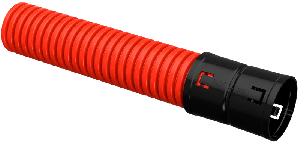 Труба гофрированная двустенная ПНД d=63мм красная (50м)