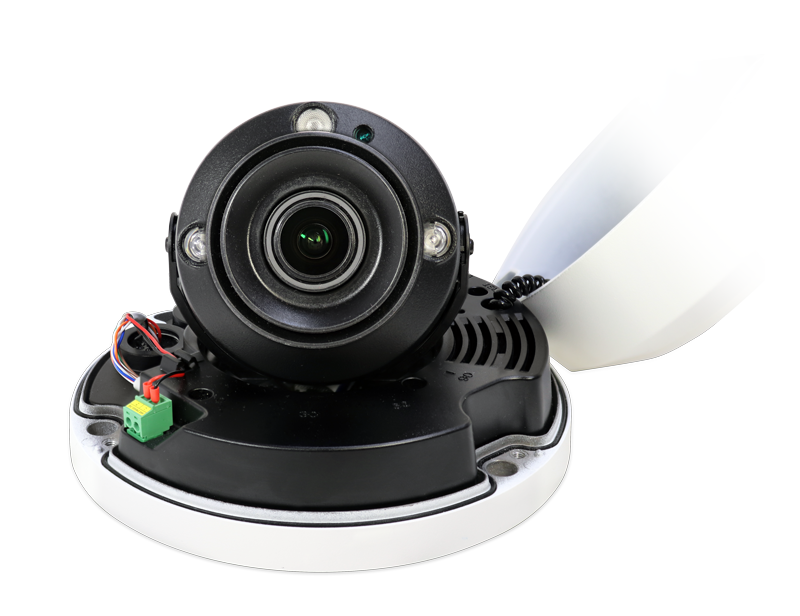 Купольная антивандальная видеокамера  2 Мп, 1/2,8'' КМОП; вариофокальный  объектив 2,7-13,5 мм моторизованный; H.265, WDR (120 дБ)
