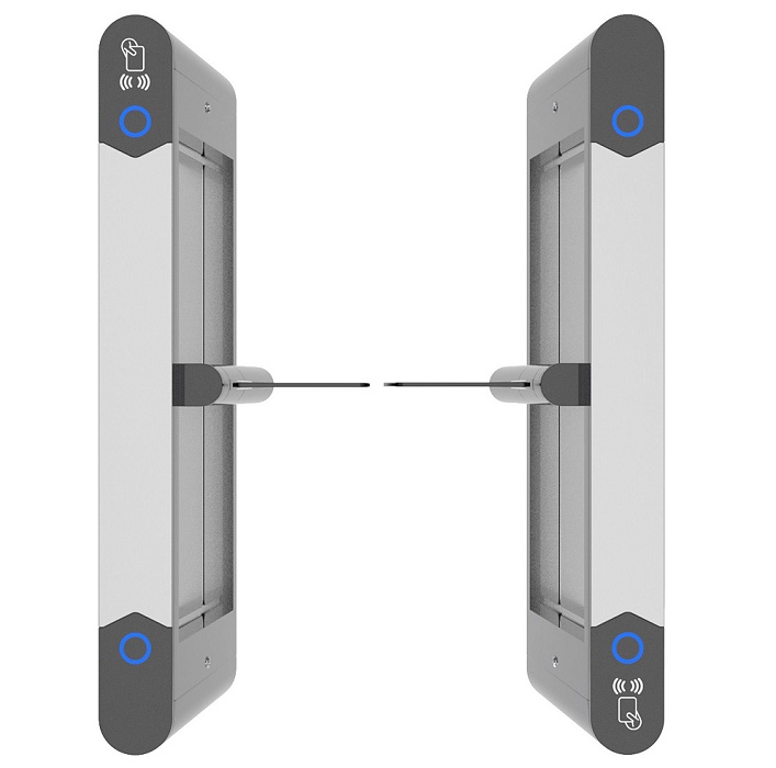 Турникет РАСПАШНОЙ автоматический, Габариты: 1500х150х980, с автоматической функцией "антипаника". Исполнение: нержавеющая сталь, Комплектация: комплект считывателей (EM-Marine), створки - стекло, пульт управления с кабелем, ИК-пульт, "сухие контакты на плате управления". ЦЕНА ЗА ОДНУ СЕКЦИЮ (ПРАВУЮ ИЛИ ЛЕВУЮ)