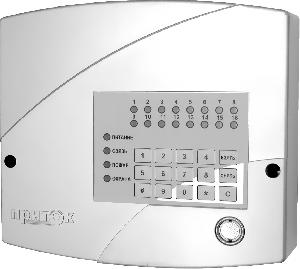 Прибор приёмно-контрольный охранно-пожарный ППКОП 011-8-1-061К(16) Приток-А-4-(8). Встроенная клавиатура (16 зон)