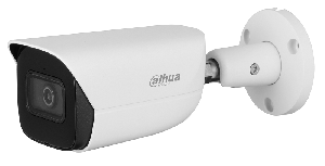Уличная цилиндрическая IP-видеокамера с ИИ, 2Мп; 1/2.8” CMOS; объектив 2.8мм; механический ИК-фильтр; WDR(120дБ); чувствительность 0.002лк@F1.4; сжатие: H.265+, H.265, H.264+, H.264, MJPEG; 3 потока до 2Мп@25к/с; видеоаналитика: SMD 4.0 (интеллектуальный детектор движения), AI SSA (Автоматическая адаптация сцены), охрана периметра; ИК-подсветка до 30м; встроенный микрофон; MicroSD до 256Гбайт; защита: IP67; питание: 12В(DC), PoE; корпус: металл