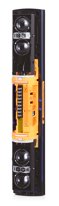 Всепогодный (IP65) извещатель до -35°С (до -60°С с двумя компл. нагревателей HU-3, опция), охранный линейный ( дальность 60м на улице и 120м в помещении) оптико-электронный активный, с выбором частоты для стыковки (4 канала).