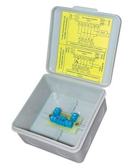 Монтажная коробка для подключения извещателей пламени Спектрон–201, Спектрон-403; по 2-х проводному шлейфу. IP54. 110х110х50.