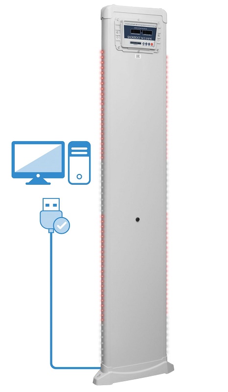 Металлодетектор 6 зонная монопанель, 2185x430x75 мм. 6 зон детектирования. Максимальная рабочая ширина 700 мм. Световая и звуковая индикации