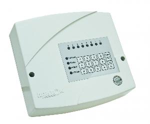 Пластиковый корпус. Работа по сетям GSM, 8 программируемых шлейфов (ОС, ПС, ТС), раздельное взятие, питание 220 В, акк. 2,2 А*ч, связь с ПЦН по SMS или GPRS, встроенная клавиатура.