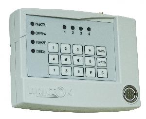 Контроллер охранно-пожарный, каналы связи с ПЦН - GSM, Ethernet. 4 шлейфа (ОС, ПС, ТС), встроенная клавиатура, считыватель ТМ. 12В.