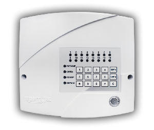 Контроллер охранно-пожарный, основной канал Ethernet, резервный канал GSM(GPRS), 8 встроенных программируемых шлейфа (ОС, ПС, ТС), встроенная клавиатура, считыватель ТМ.