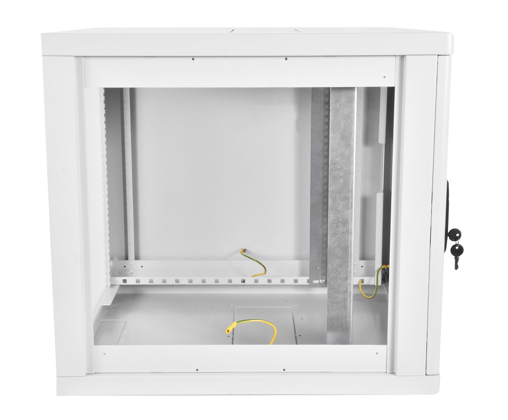 Шкаф телекоммуникационный настенный разборный 12U (600×650) съемные стенки, дверь стекло
