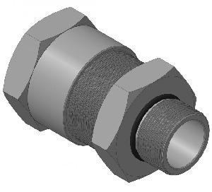 Кабельный ввод с резьбой М32х1,5 мм для открытой прокладки кабеля с проходным диаметром d=16-20 мм