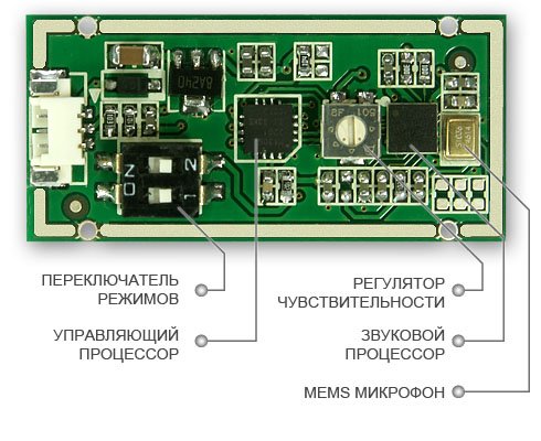 Микрофон MEMS высокочувствительный активный, с отключаемой АРУ и регулировкой чувствительности