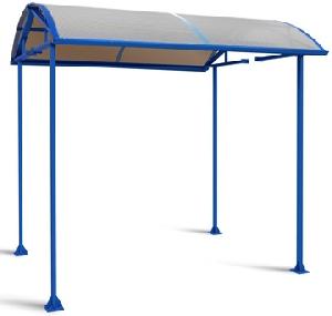Крыша турникета PERCo-RTD-20. Исполнение: стойки и каркас крыши оцинкованная сталь, синий цвет, заполнение крыши поликарбонатный пластик