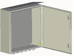Шкаф приборный участковый (в комплекте крепление на круглую или квадратную опору 40 – 190 мм) 600х600х210мм IP65