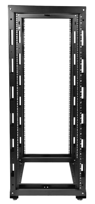 Стойка телекоммуникационная универсальная 24U двухрамная, цвет черный