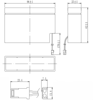 Аккумулятор 0,8  А/ч., 12В